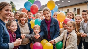 Symbolische Darstellung einer Spende für das Kinder- und Jugendhospiz Düsseldorf.