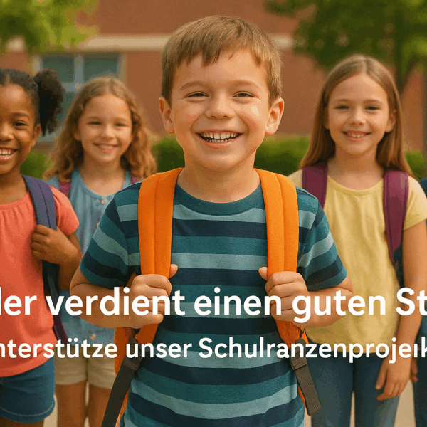 Schulranzen Projekt 2025 Unterstützung – Kinder mit neuen Schulranzen
