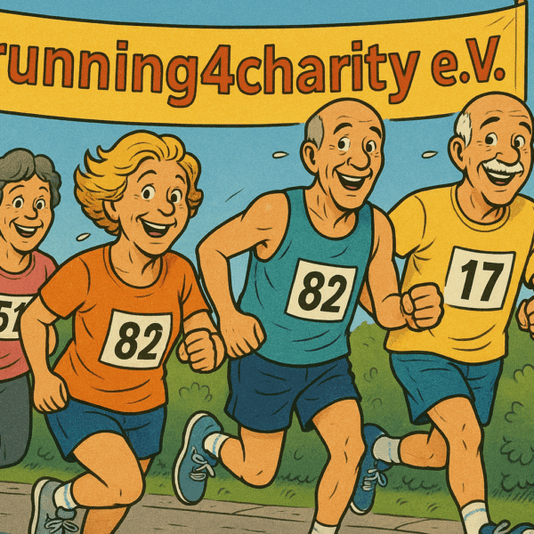 Läufergruppe bei der Lauf-Challenge 02 – gemeinsam laufen Gutes tun und Familien stärken.