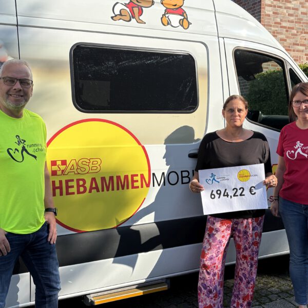 ASB Hebammenmobil Spende Ruhrgebiet von running4charity