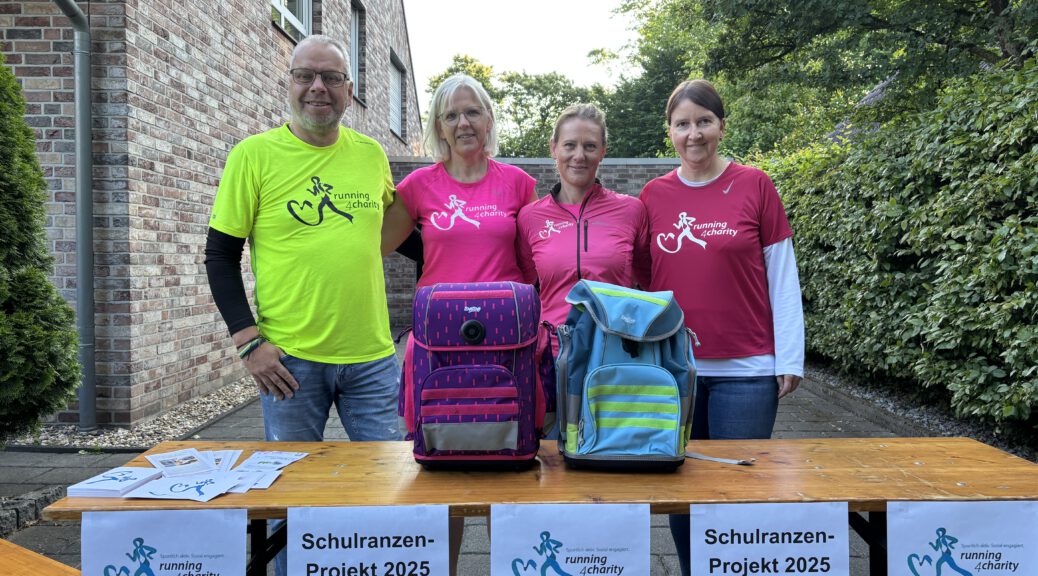 Kinder erhalten Schulranzen – moderne Spendenaktion für bedürftige Erstklässler Oberhausen von running4charity