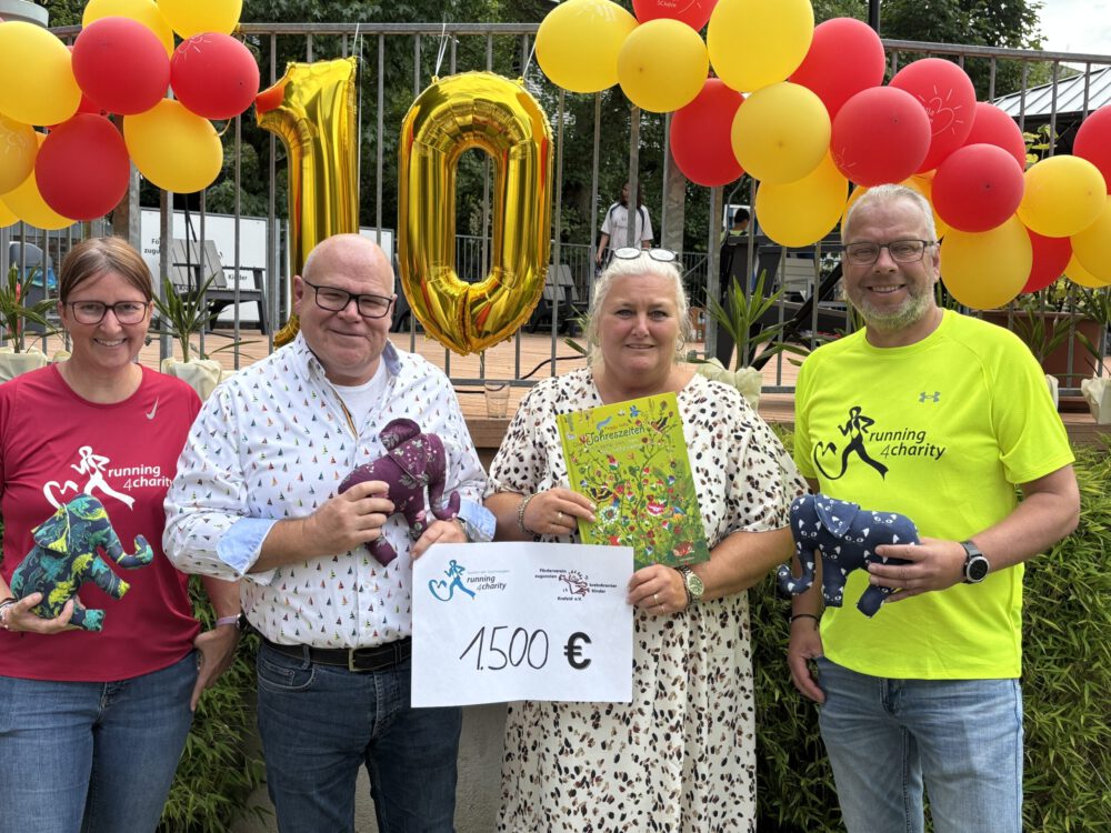 Hand in Hand Charity Fußballturnier running4charity – Spendenübergabe an Villa Sonnenschein