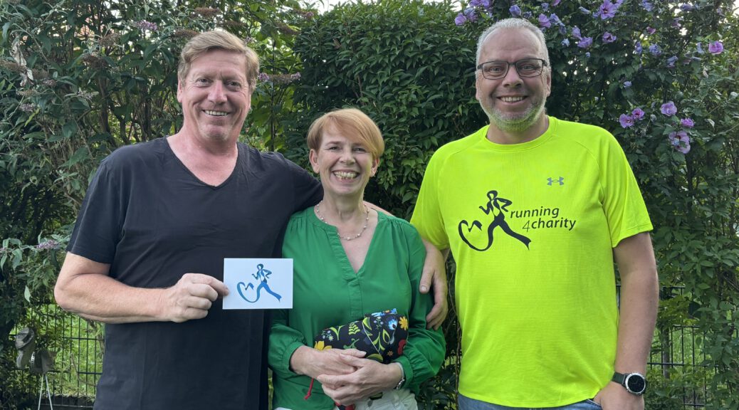 Sommerfest Spendenaktion soziale Ruhrgebiet: Familie Bünger übergibt Spende an running4charity