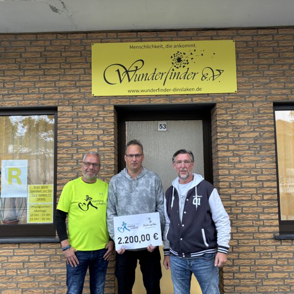 running4charity und Emscherspatzen unterstützen Wunderfinder e.V.