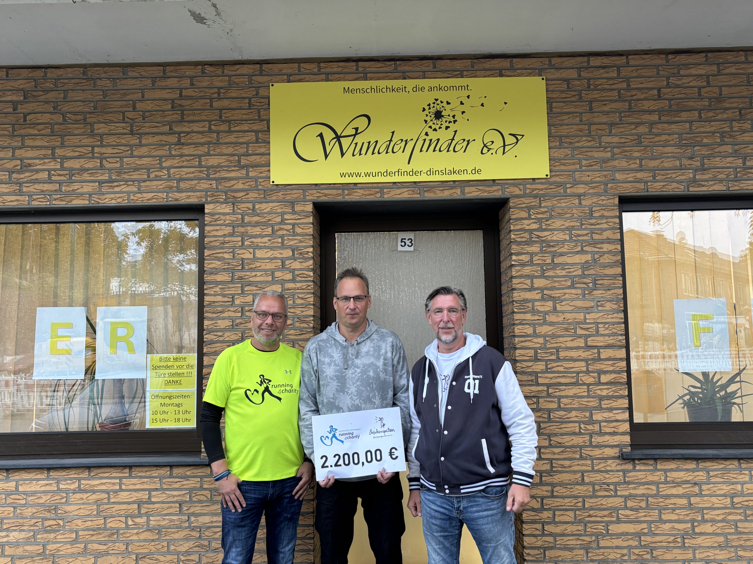 running4charity und Emscherspatzen unterstützen Wunderfinder e.V.